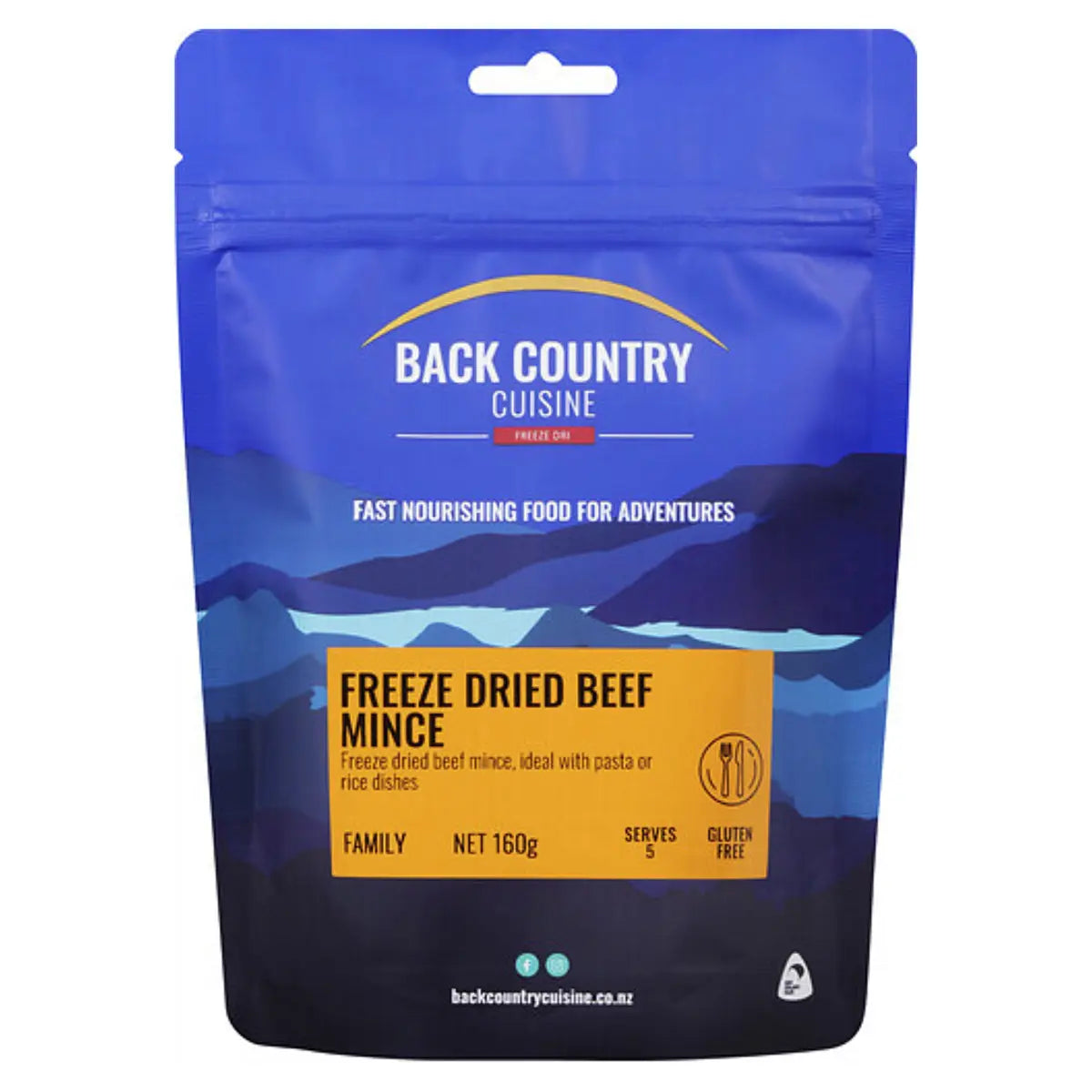Back Country Cuisine : Freeze Dried Beef Mince (Gluten Free)