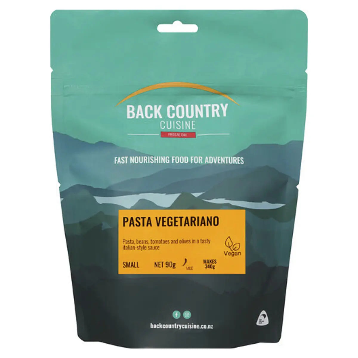 Back Country Cuisine : Pasta Vegetariano - Small Serve (Vegan)