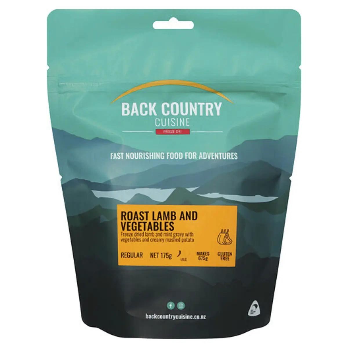 Back Country Cuisine : Roast Lamb and Vegies - Regular Serve (Gluten Free)