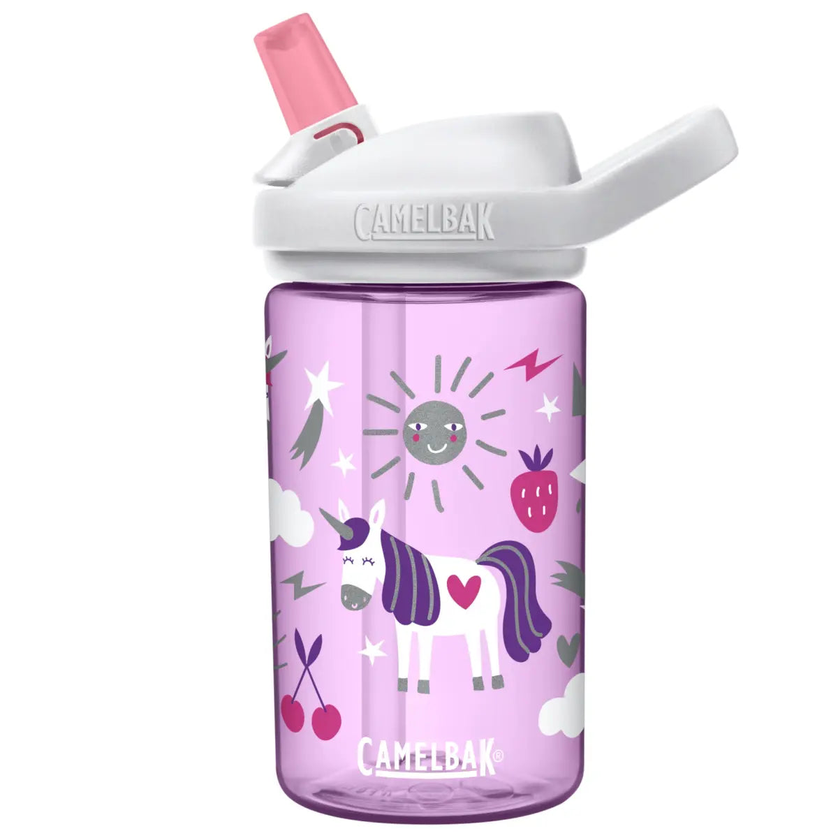 CamelBak Eddy+ Kids 400ml Drink Bottle - Unicorn Party (Tritan Renew)