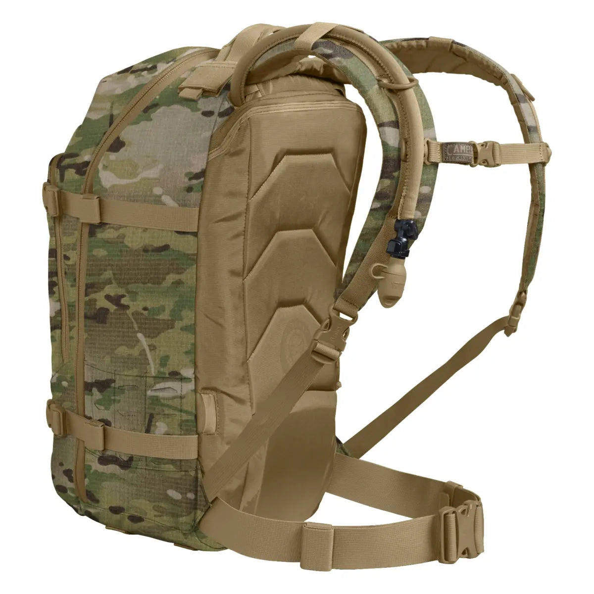 50 mm webbing waistbelt with lumbar adjustment stows when not in use