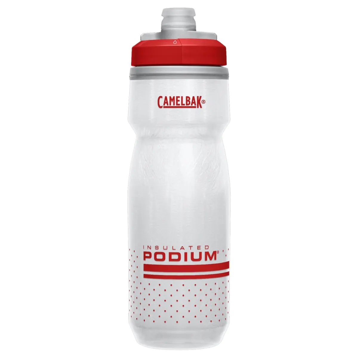 CamelBak Podium Chill 600ML Water Bottle - Fiery Red / White