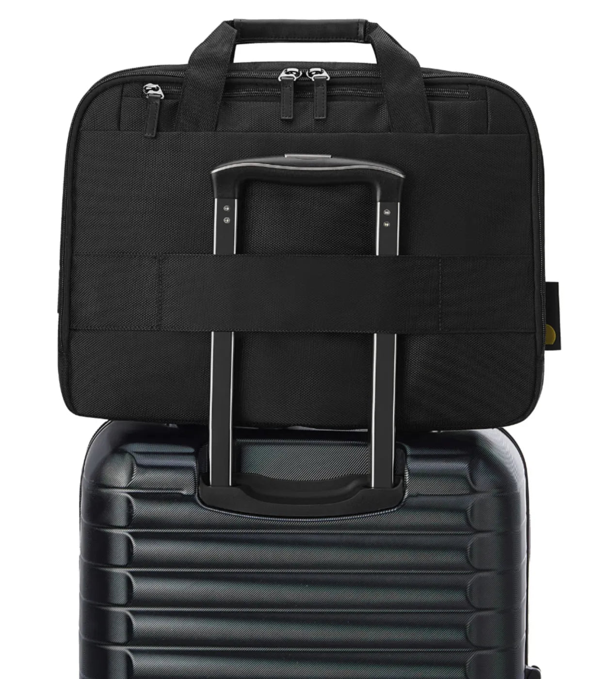 Smart sleeve for easy attachment to suitcase handle (luggage for display purpose only)