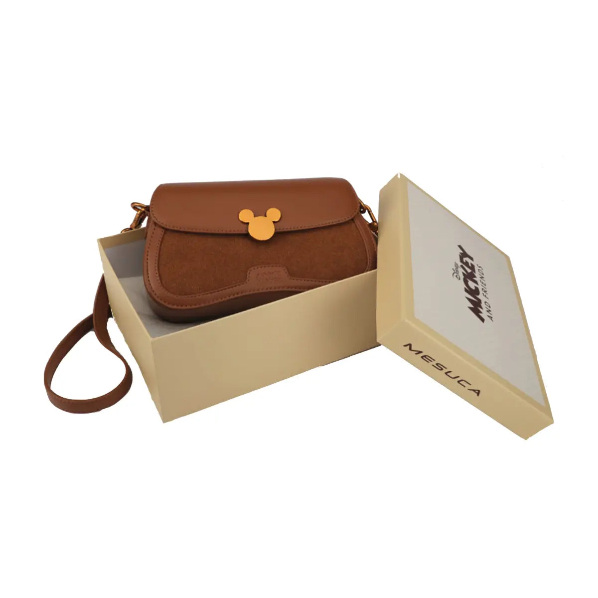 Disney Mickey Shoulder Handbag - Brown