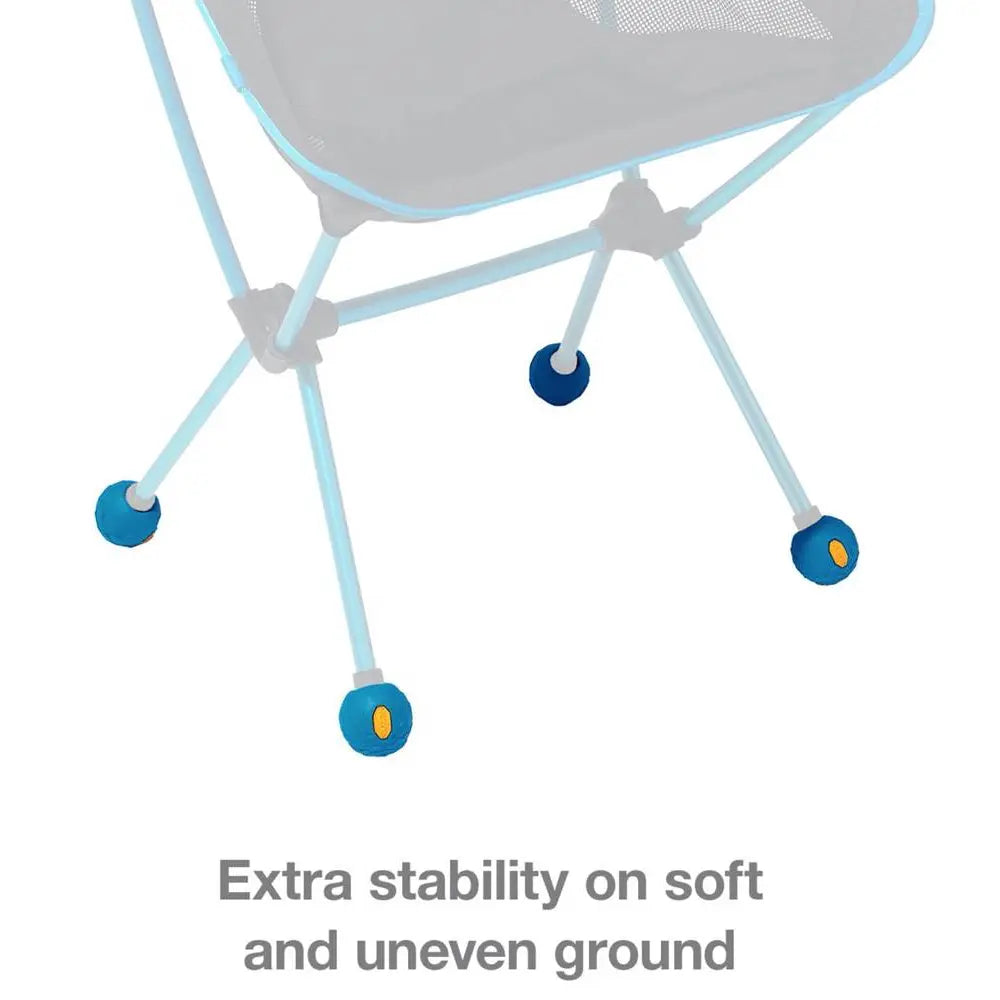 Helinox Vibram Ball Feet 55 mm 4 Pack - Blue (For use with Swivel Chair, Sunset Chair, Savanna Chair, Chair One XL)