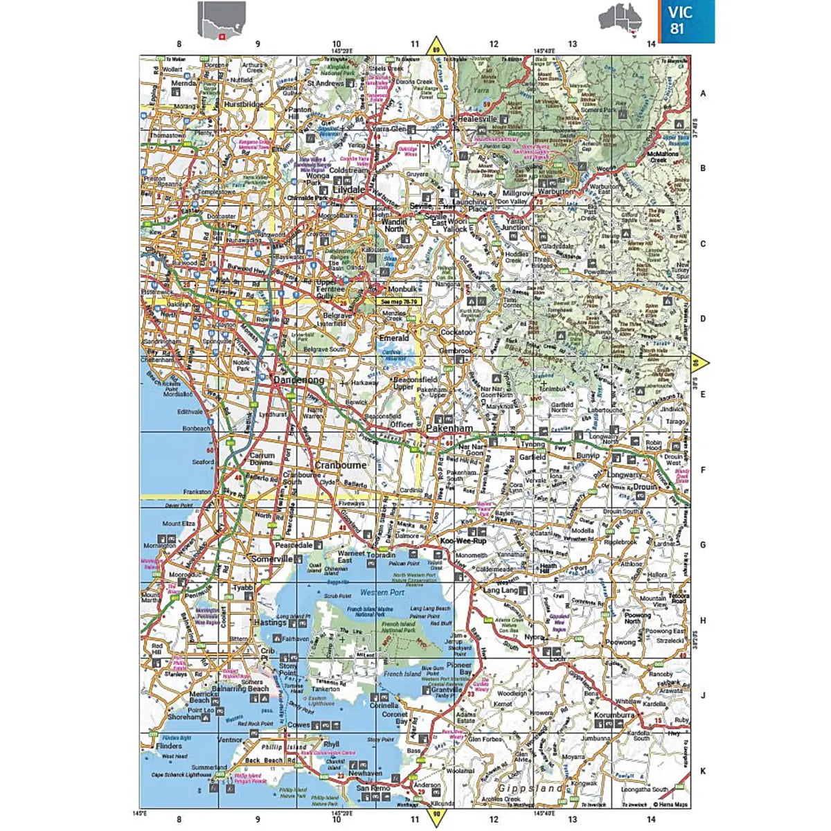 Hema Australia Road and 4WD Easy Read Atlas - Edition 13 (Spiral)