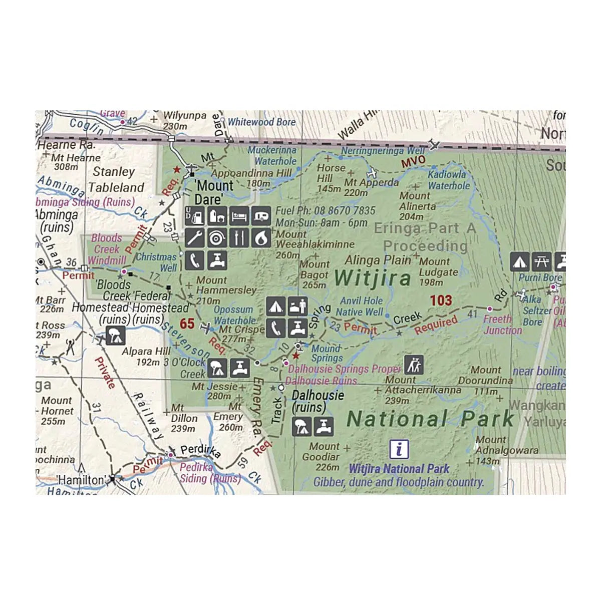 Hema Great Australian Desert Tracks Eastern Sheet Map - Edition 9