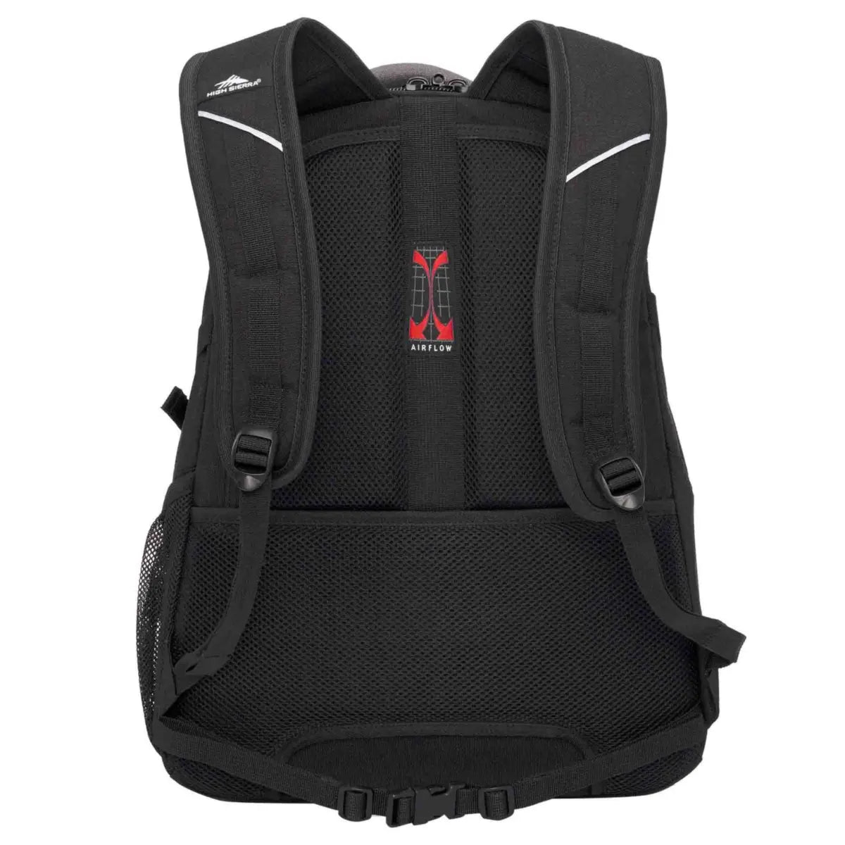 Padded Airflowβ’ back panel with suspension backpack straps for ergonomic comfort