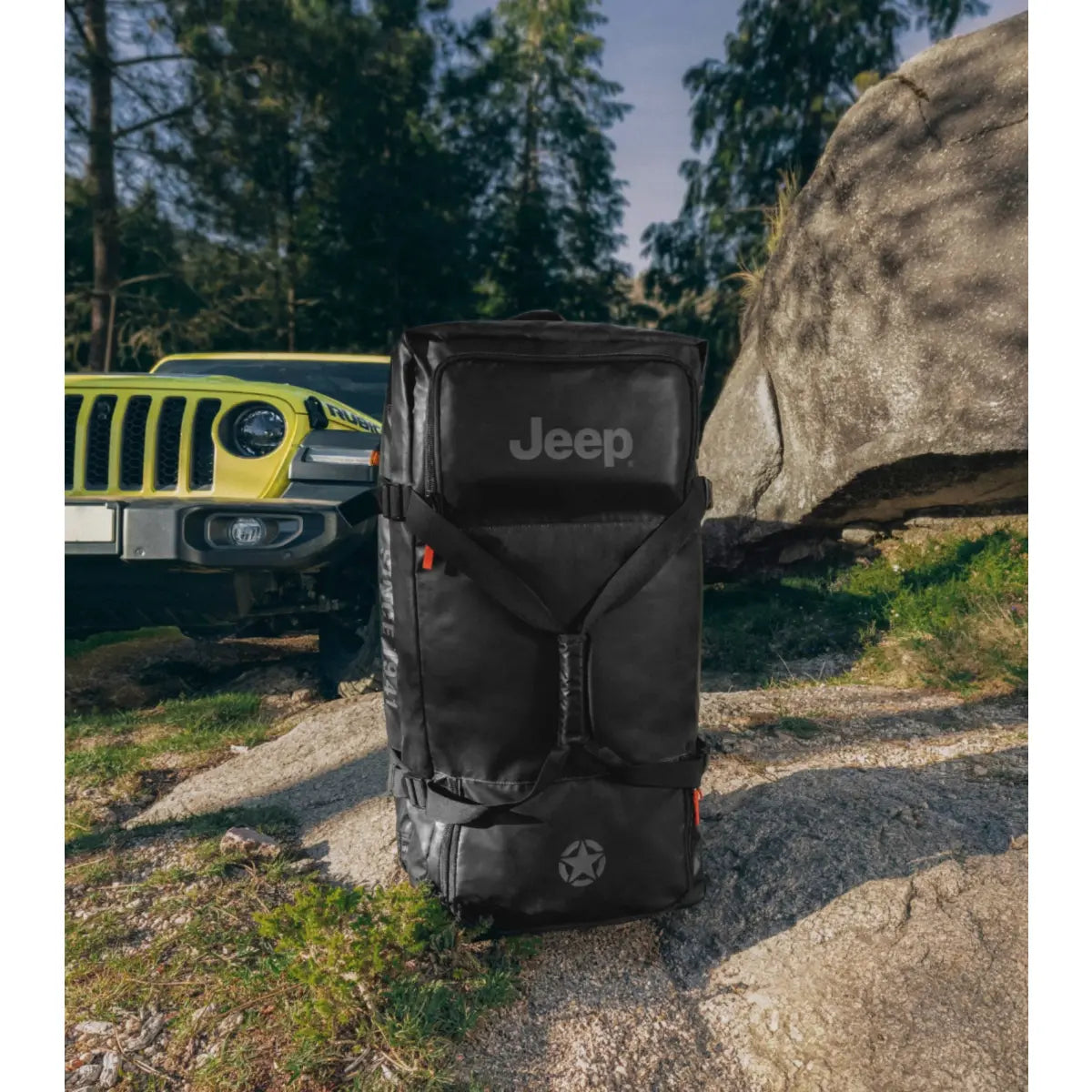 Fashioned from recycled water-resistant polyester, perfect for embracing the great outdoors