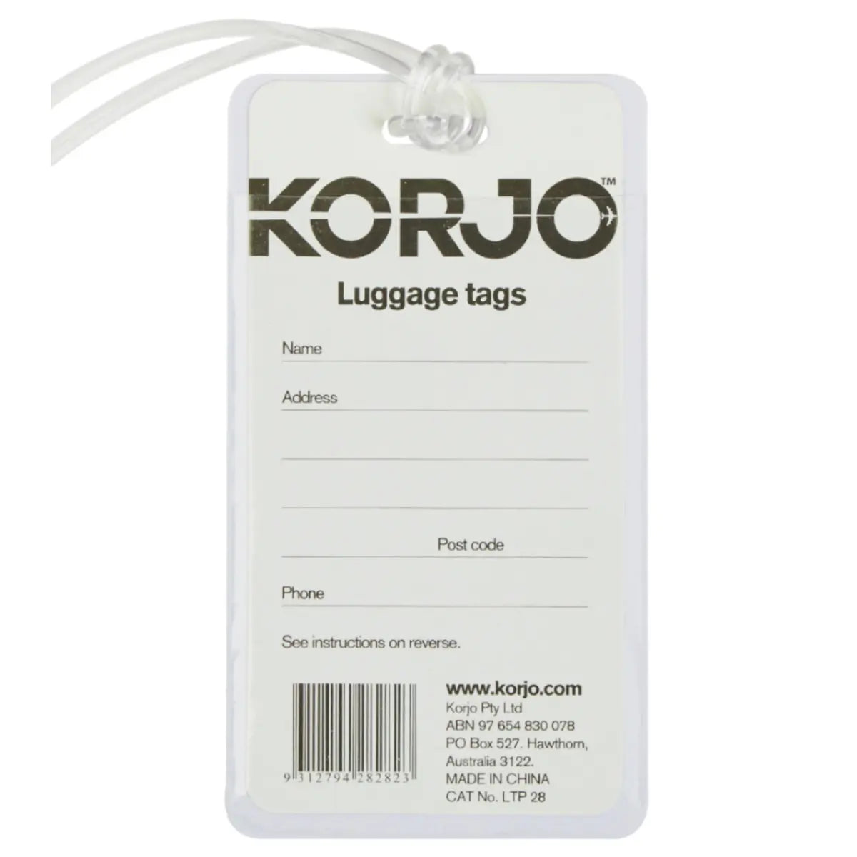 Space for your name, address and phone