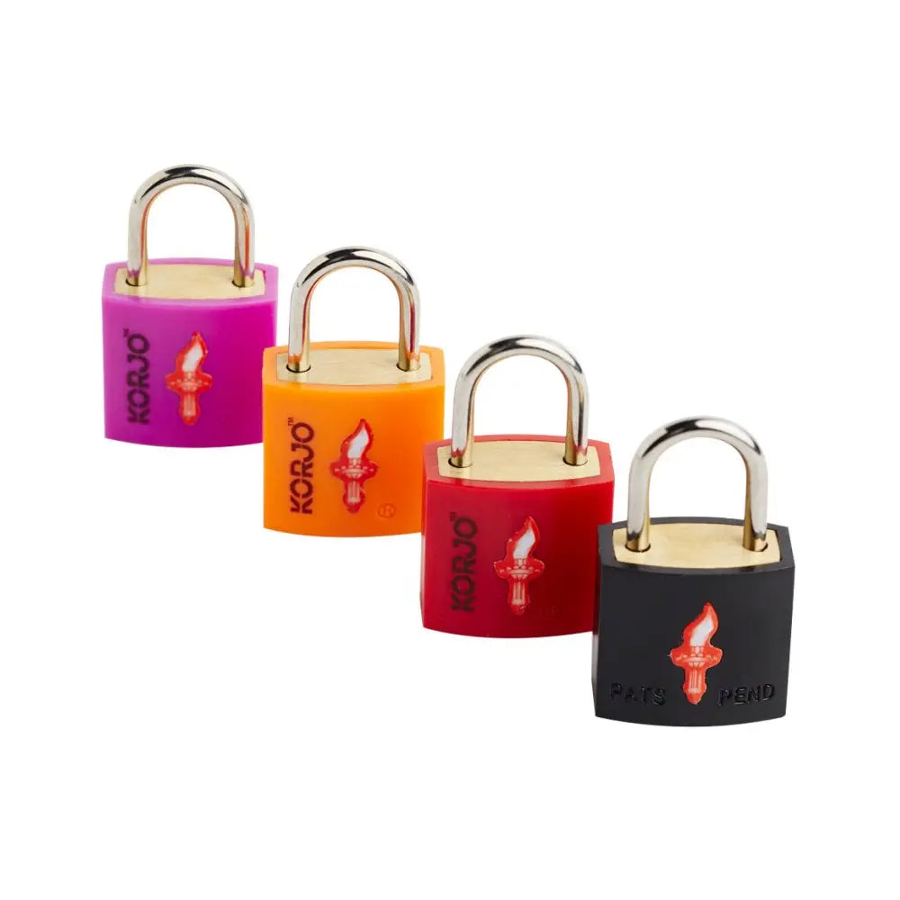 TSA Small Keyed Locks - 4 Pack - Mixed Colours