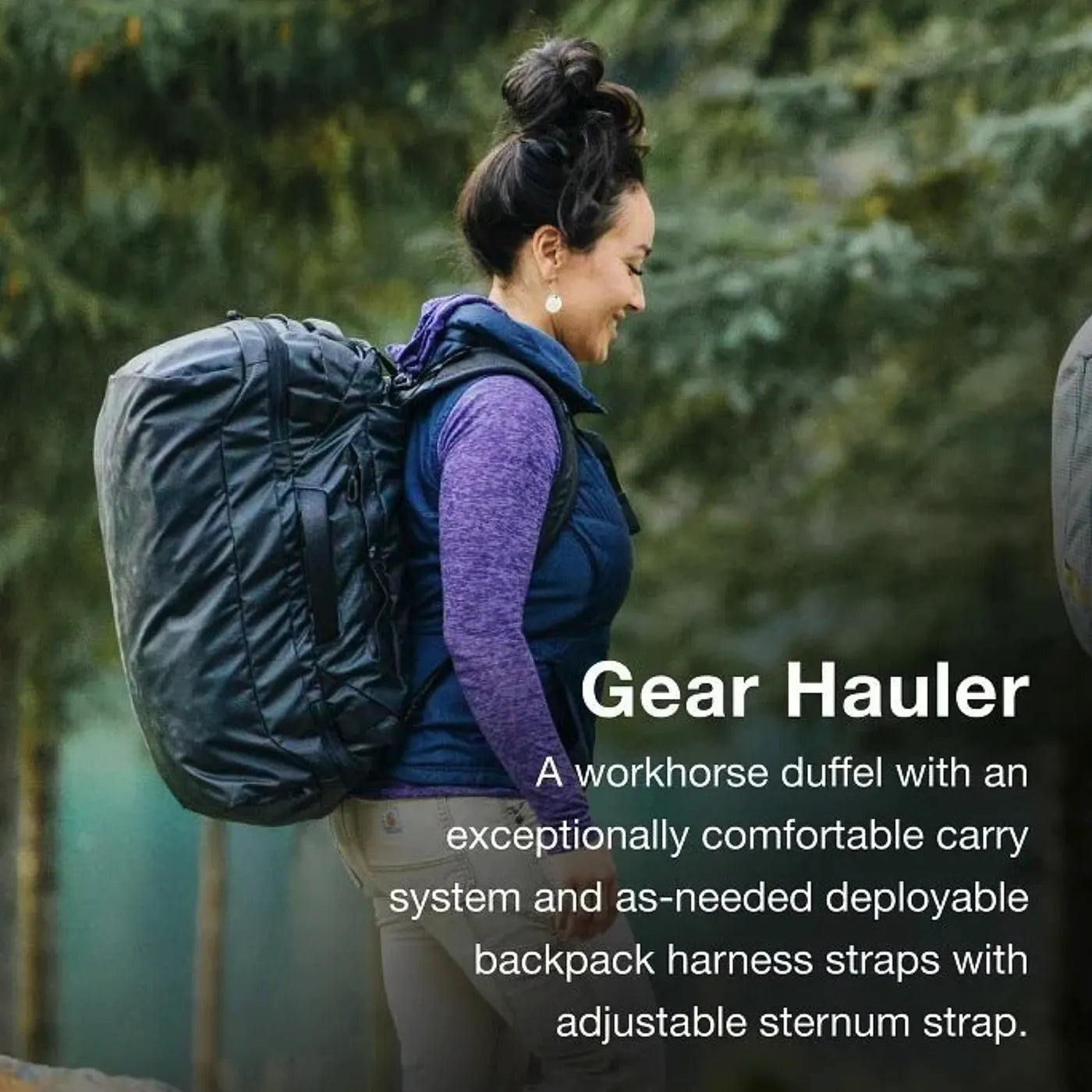 Osprey Transporter 30L Duffel Bag with Backpack Straps - Raven Black