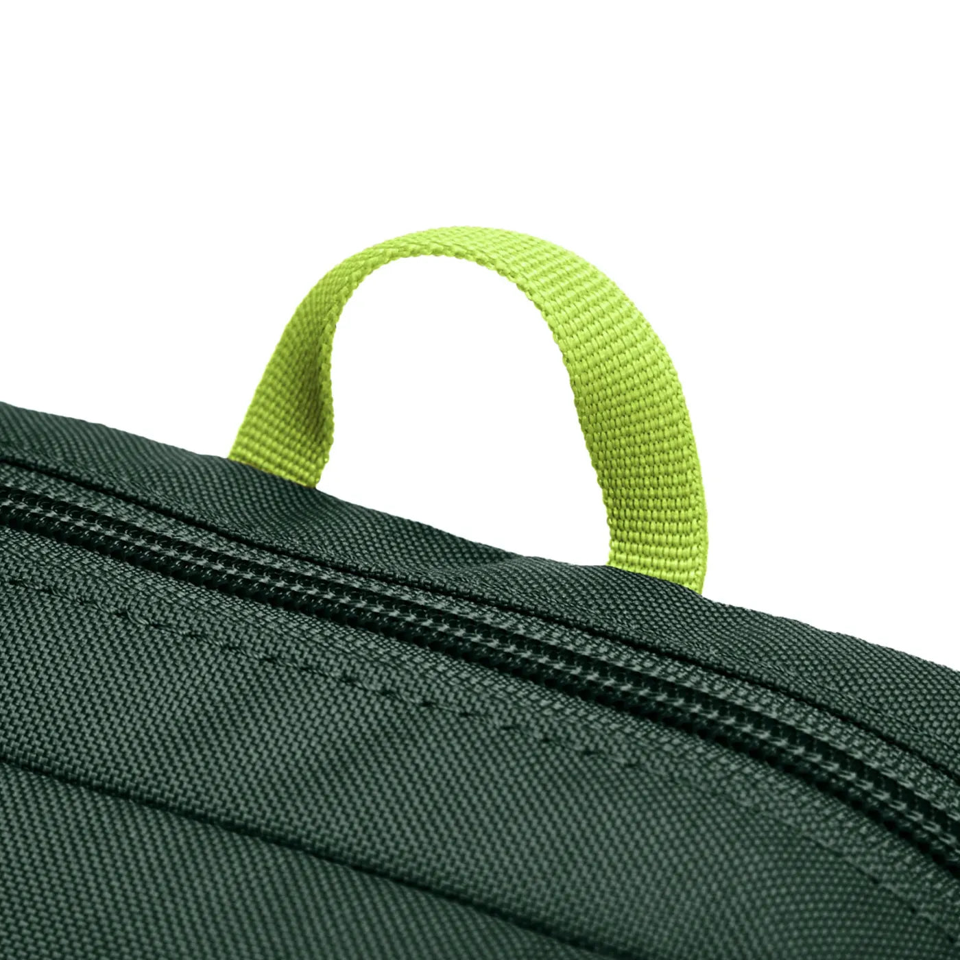 Pacsafe go anti-theft festival crossbody bag in spruce green nylon with lime zipper and dock lock handle