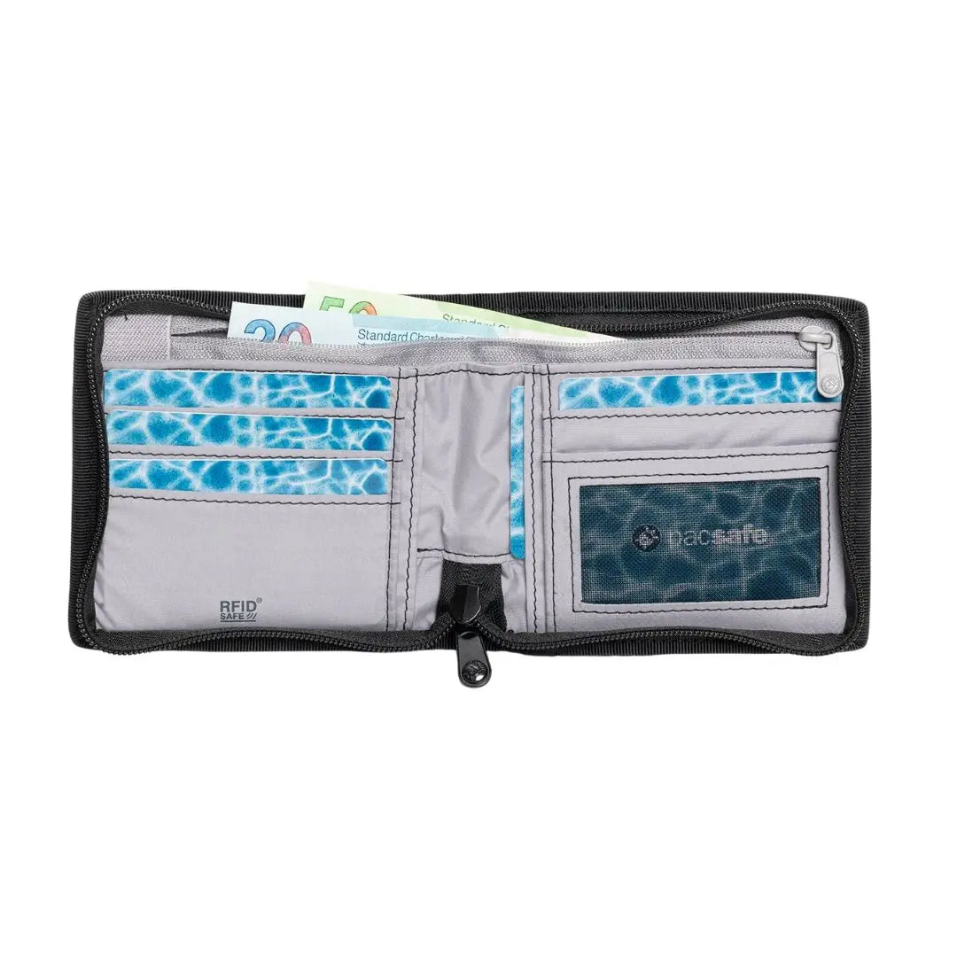 Pacsafe RFIDsafe Z100 RFID Blocking Bi-Fold Wallet - Black
