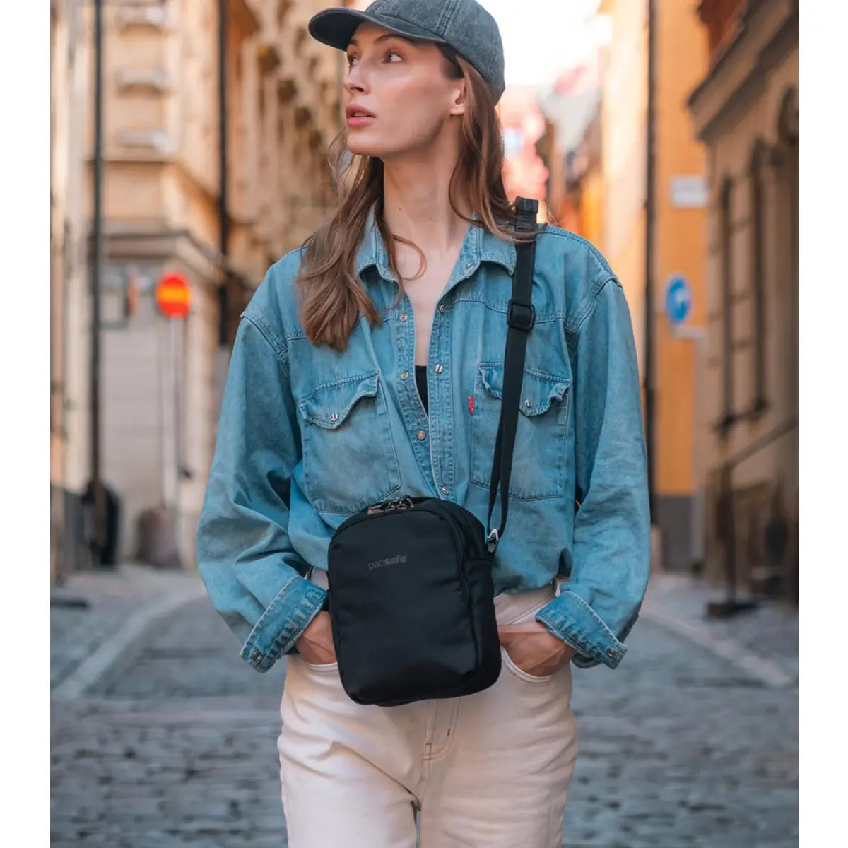 Pacsafe V Companion Anti-Theft Crossbody Bag - Jet Black