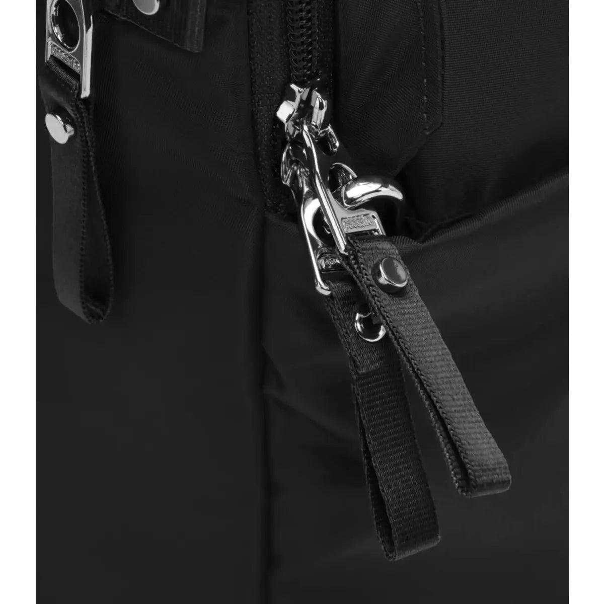 Zippers can be clipped together to help protect against luggage tampering