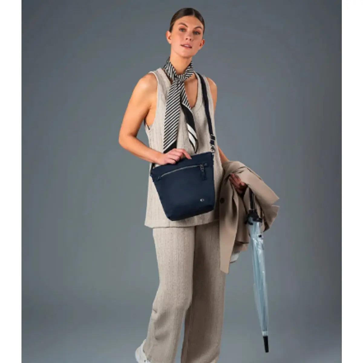 Its compact yet spacious design offers ample room for essentials