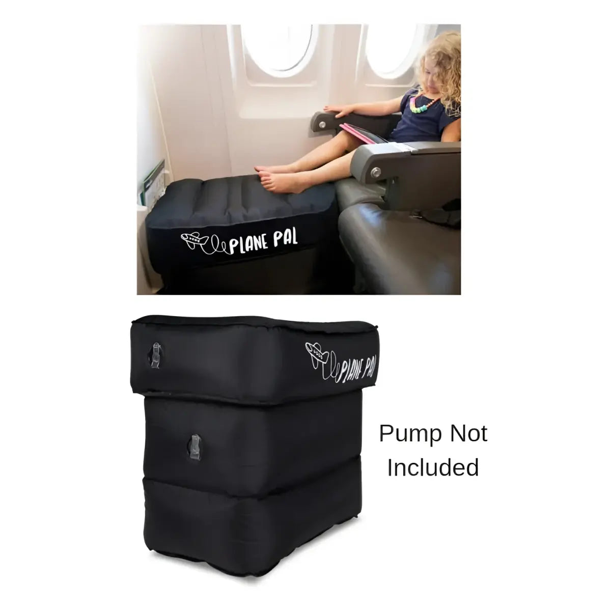 Plane Pal Additional Travel Pillow - Black (No Air Pump)
