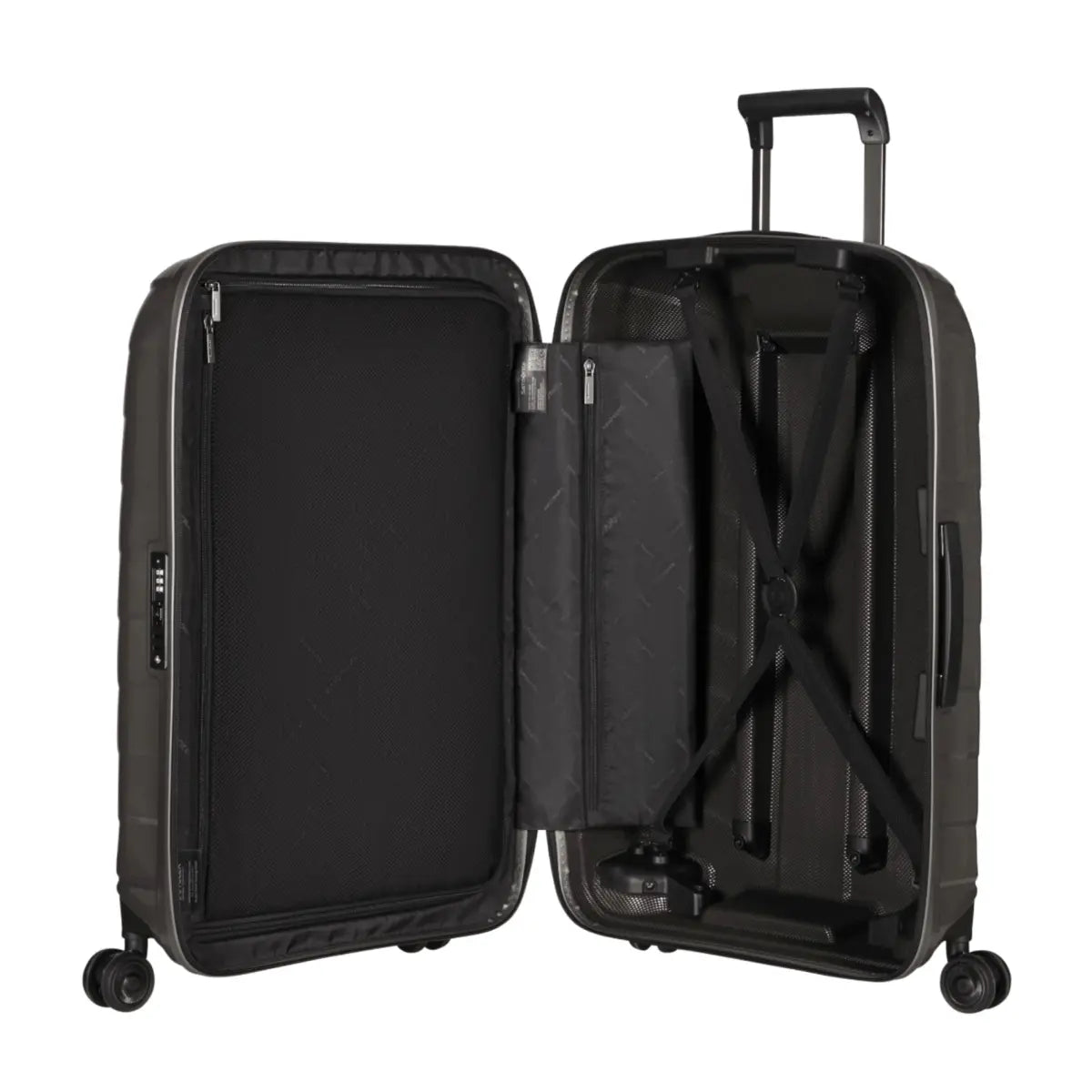 Compression straps and zippered divider