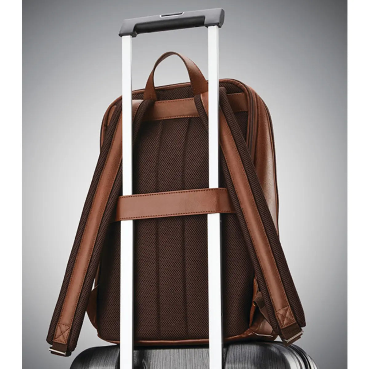 Smart sleeve slips over luggage trolley handles