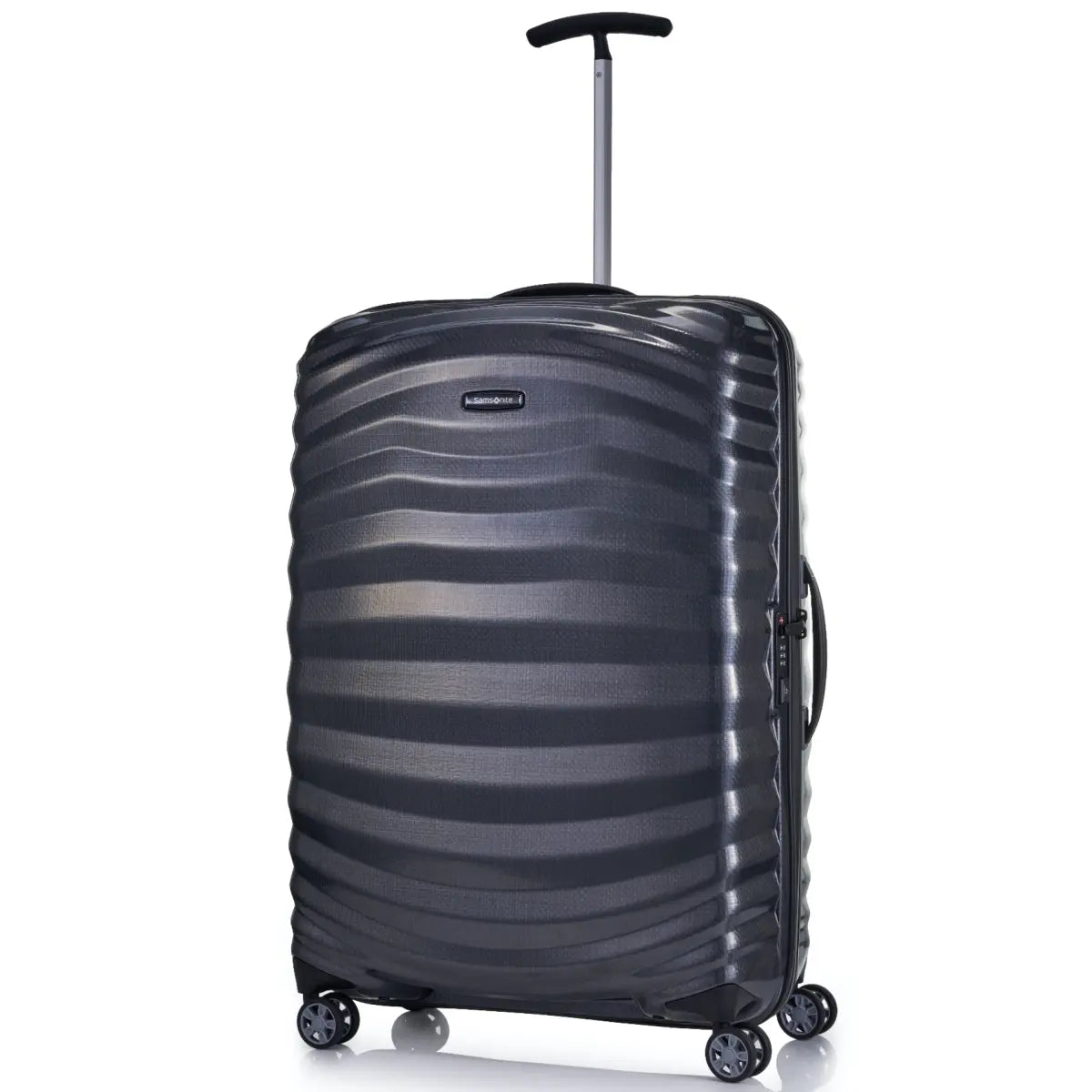 Lite Shock Sport Spinner Suitcase Black Curv® Material – Travel
