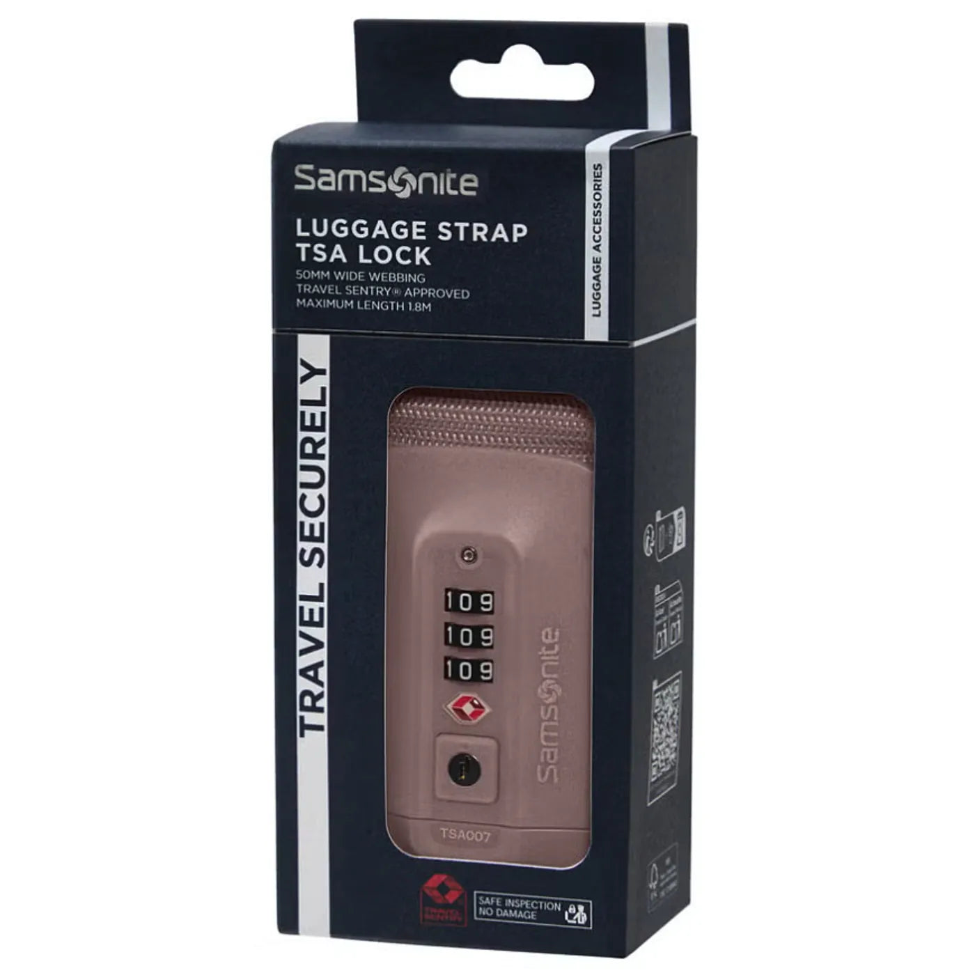 Samsonite Luggage Strap with TSA Lock - Rose