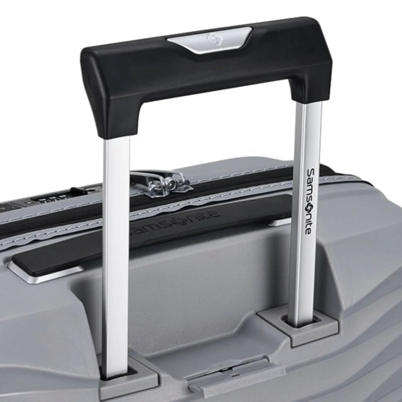 Samsonite Upscape 55cm Expandable 4 Wheel Cabin Spinner Suitcase Platinum