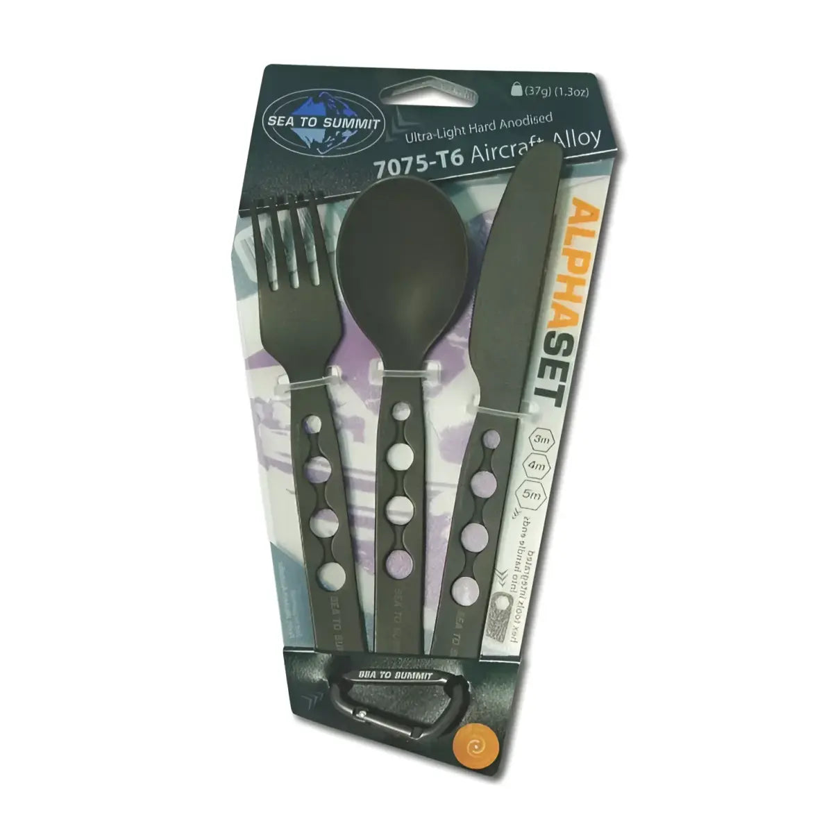Product Image of Lightweight Cutlery & Tightening Tool Set : 3 piece AlphaSet : Sea to Summit. NB. Actual colours available may vary from those shown here.