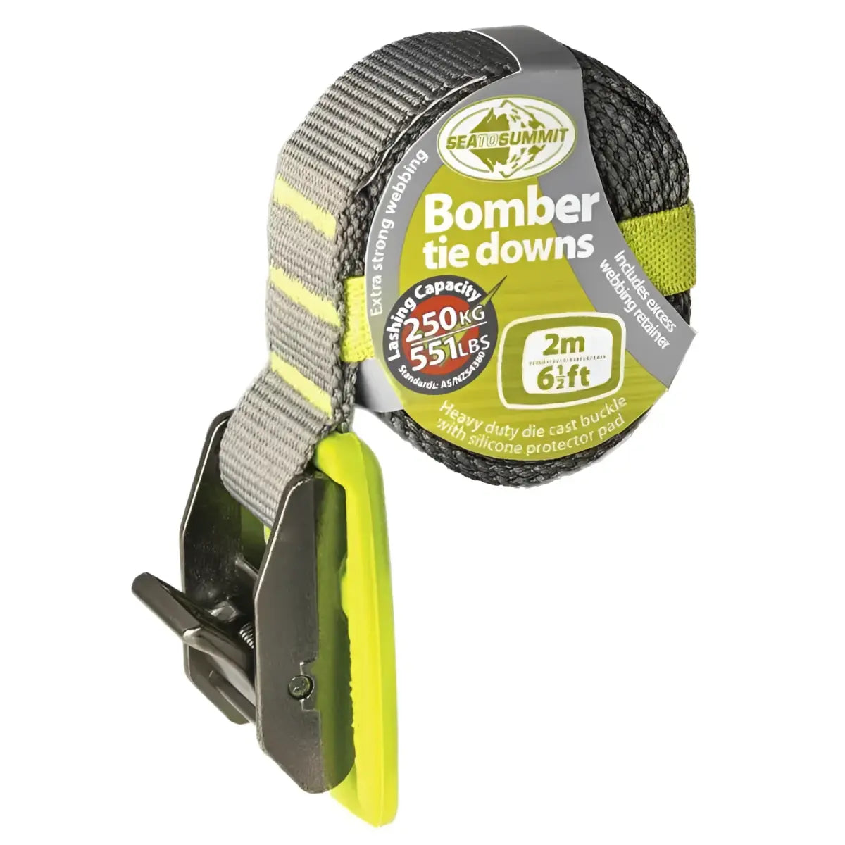 Bomber Tie Down - 2m (6.5ft) Lime : Sea to Summit