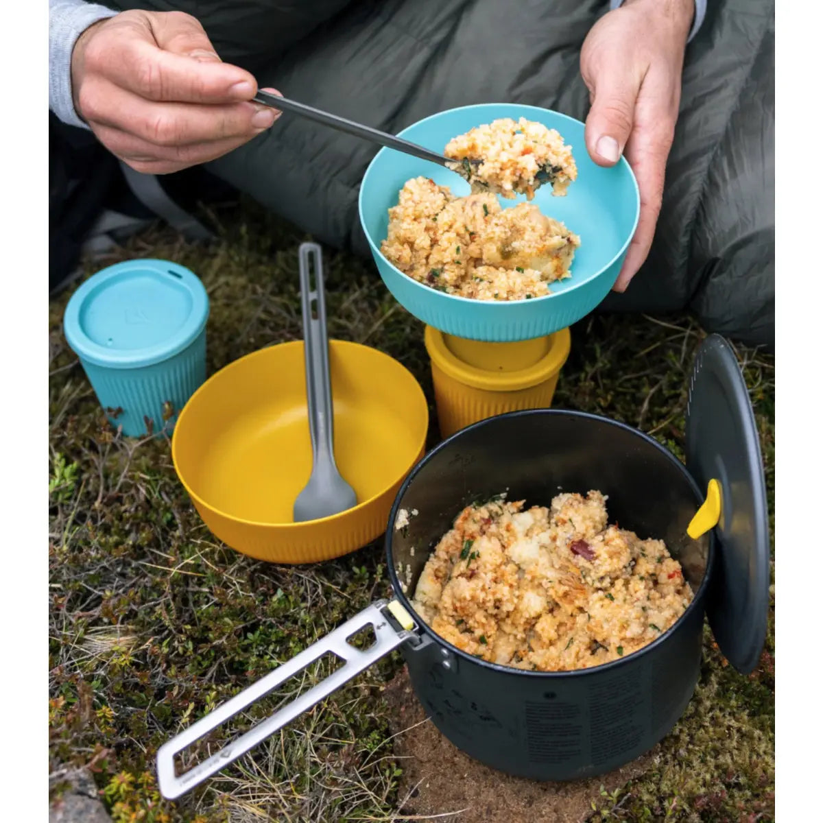 Spoon has a semi polished bowl, Spork has semi-polished bowl and tines for more enjoyable dining