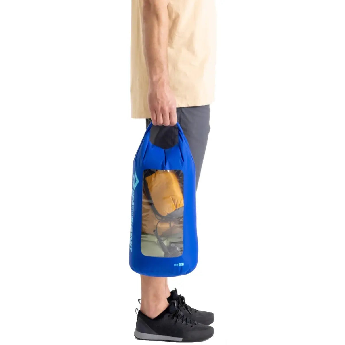 Clear TPU window RF-welded into the body of the dry bag allows visibility of contents for easy organisation