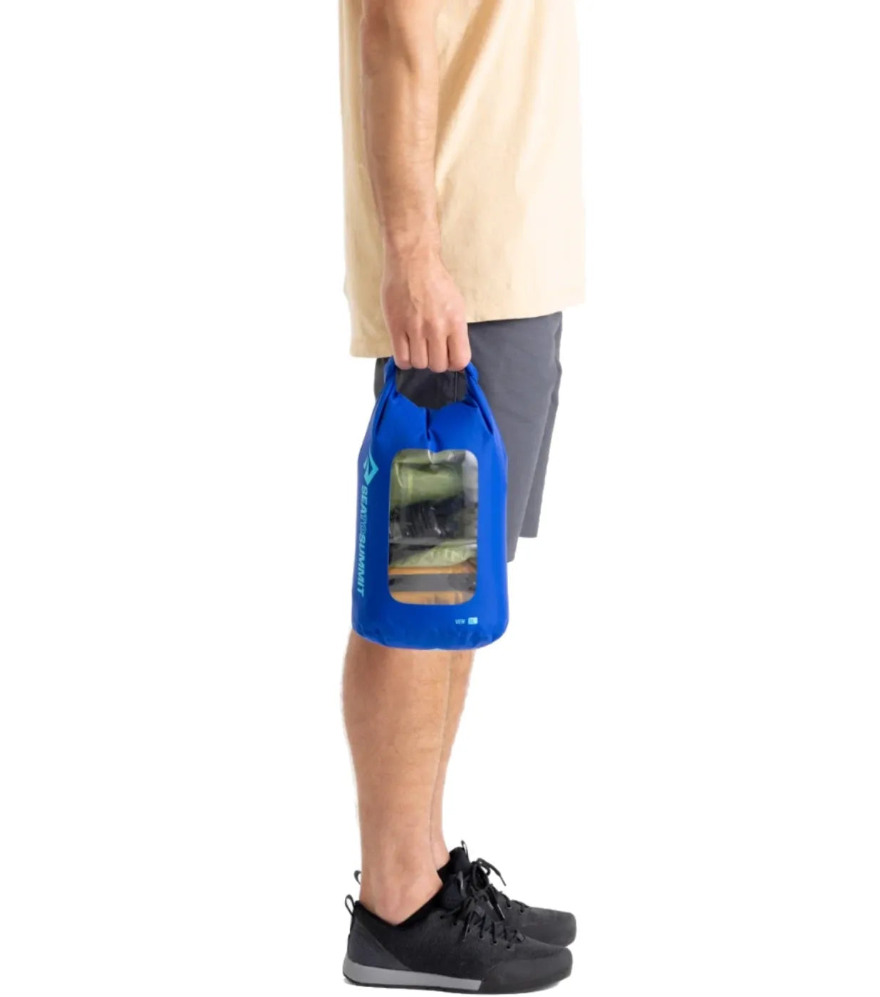 Clear TPU window RF-welded into the body of the dry bag allows visibility of contents for easy organisation