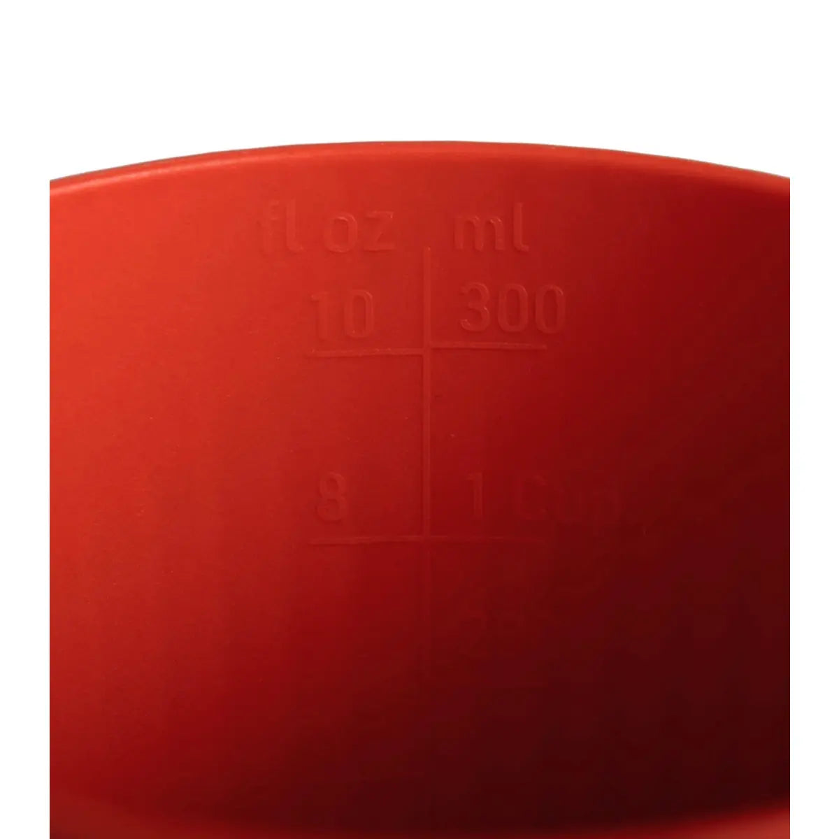 Volume scale clearly moulded into inside of cup for easy measuring