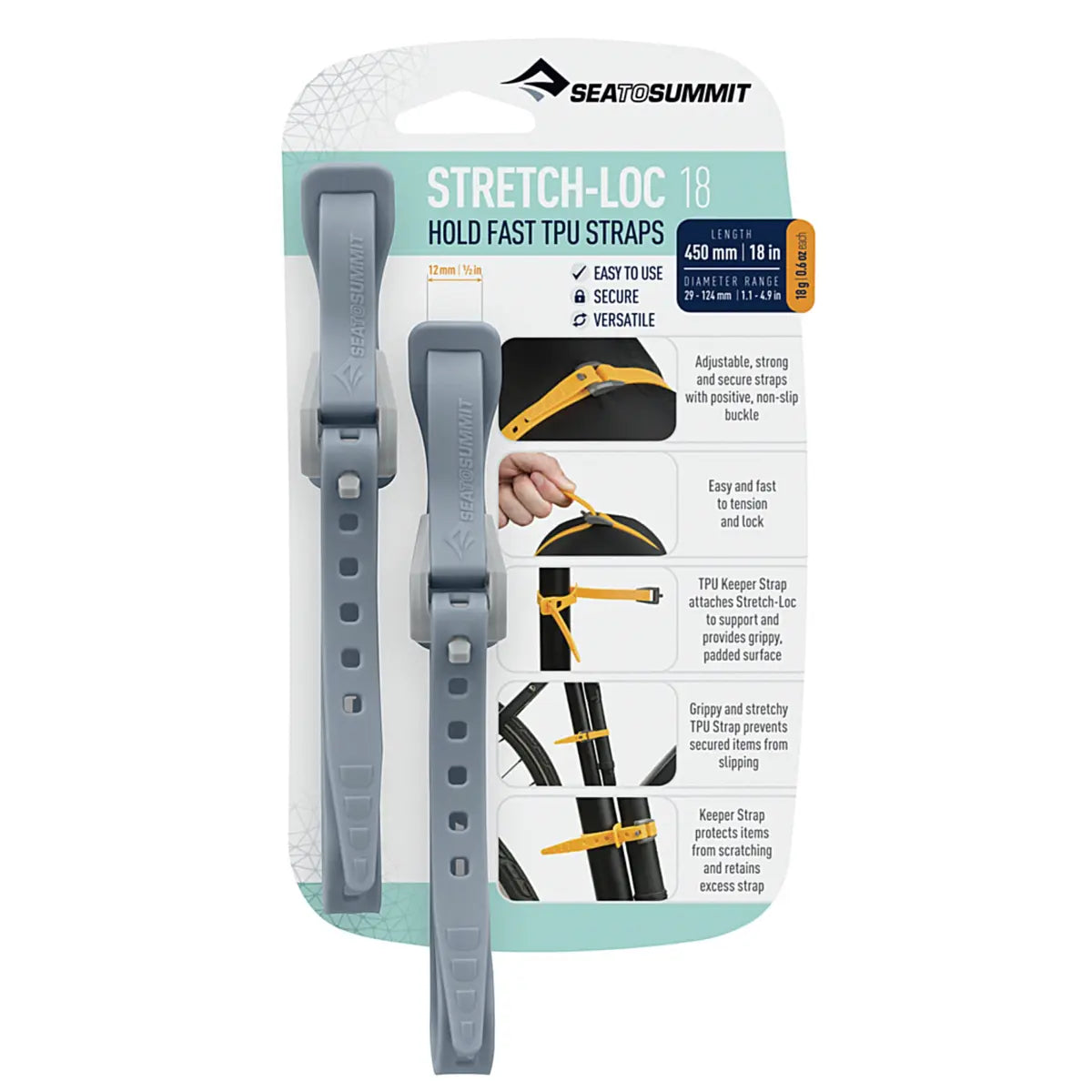 TPU Keeper Strap attaches StretchLoc to support and provides grippy, padded surface