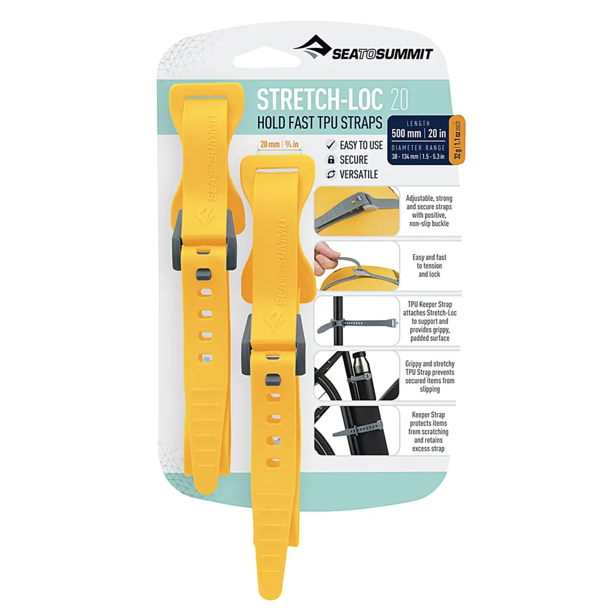 Easy and fast to tension and securely lock in place