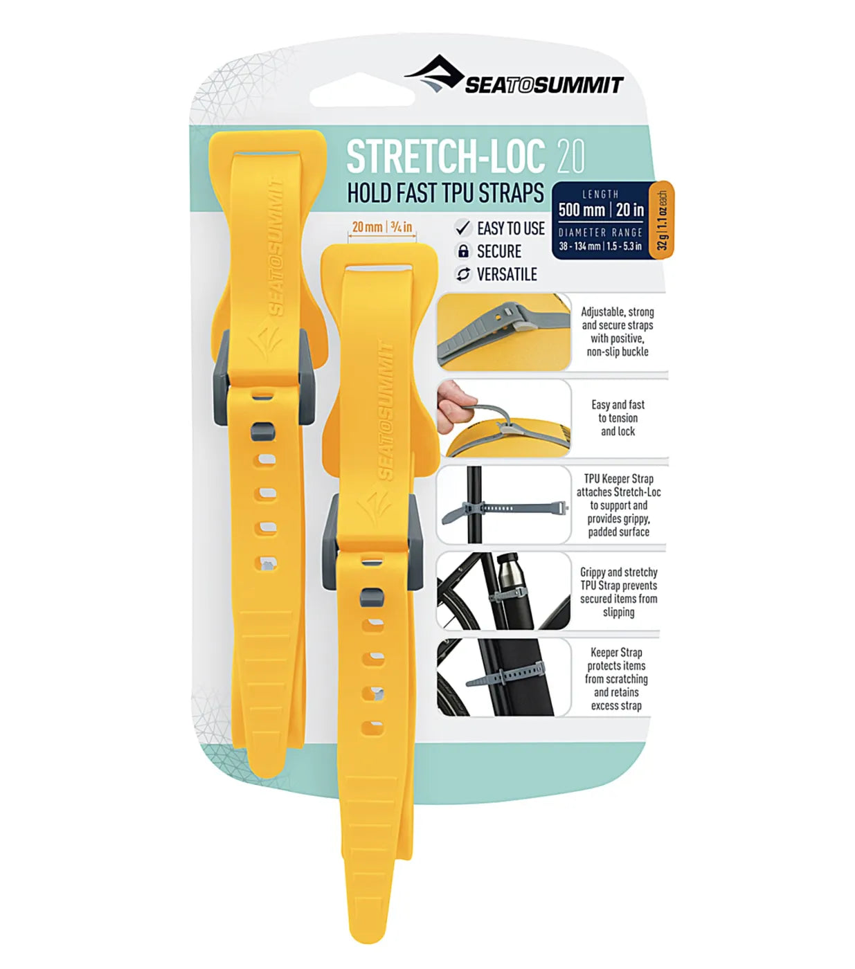 Easy and fast to tension and securely lock in place