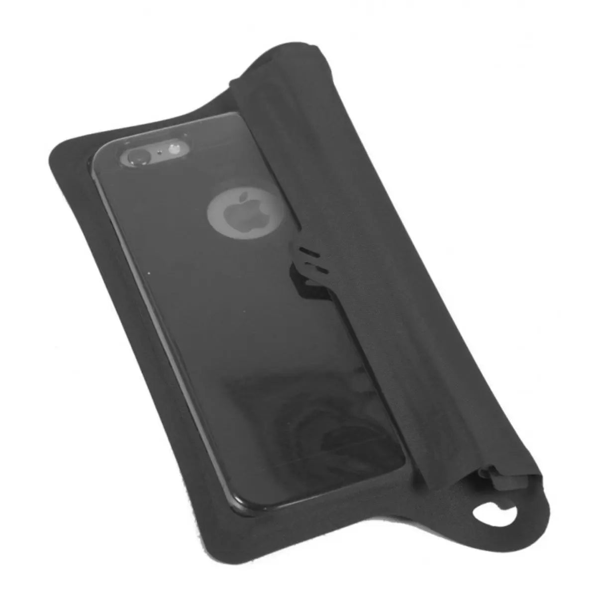 Die-cut attachment points at each corner allow the user to secure the pouch