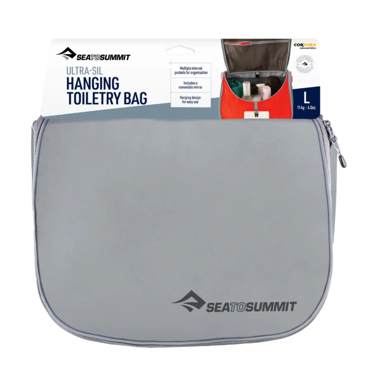 Sea To Summit Ultra-Sil Hanging Toiletry Bag Large - High Rise Grey