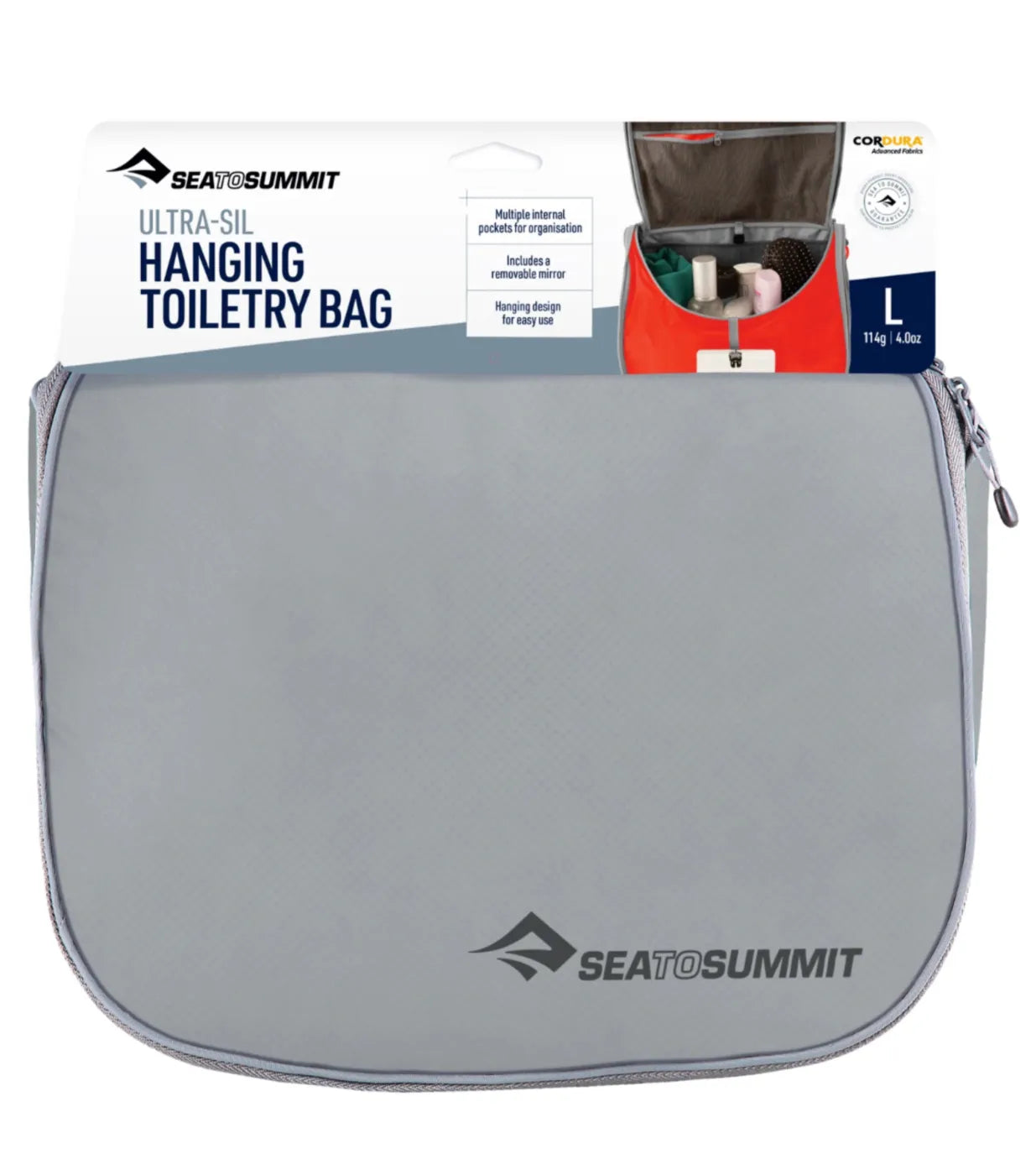 Sea To Summit Ultra-Sil Hanging Toiletry Bag Large - High Rise Grey