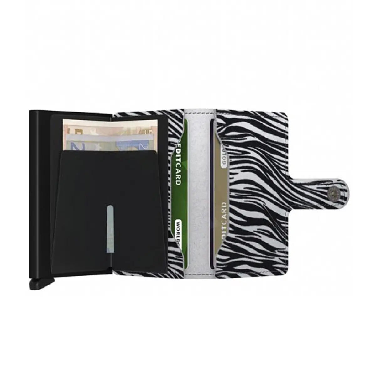 Includes two interior pockets for holding cards, notes, receipts, business cards and some coins