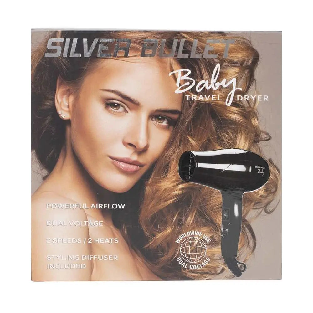 Silver Bullet Baby Travel Hair Dryer - Black