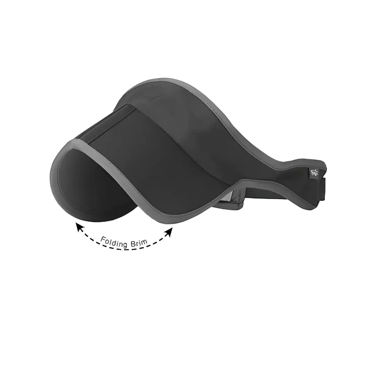 Foldable clamshell brim for easy packing