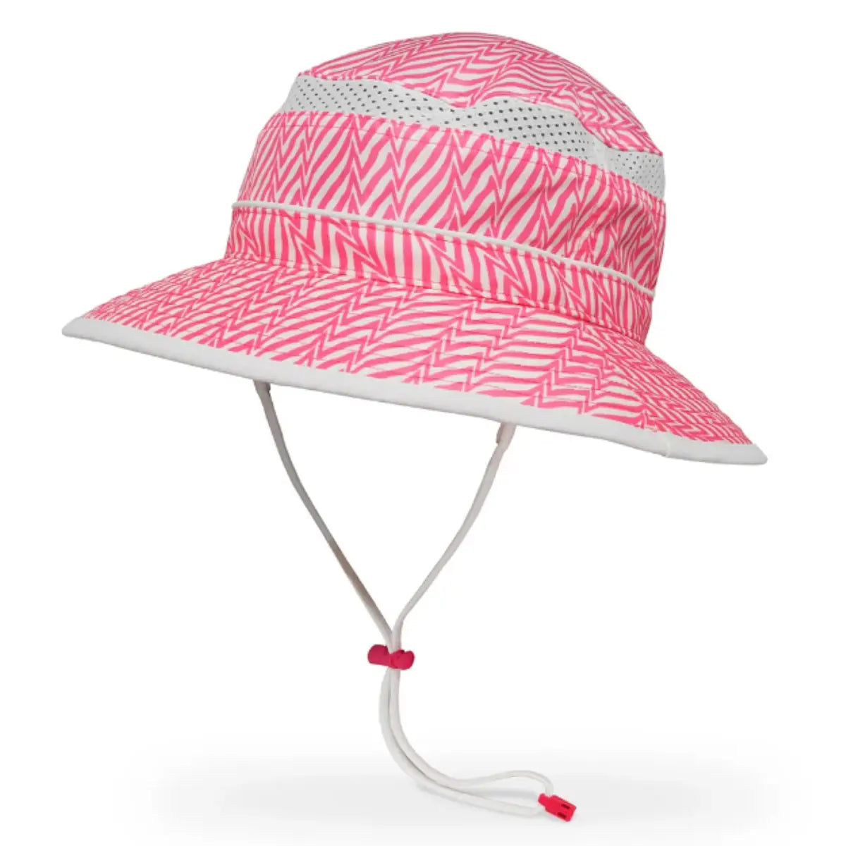 Sunday Afternoons Kids Fun Bucket Hat - Pink Electric Stripe (Youth 6 - 12 Years)