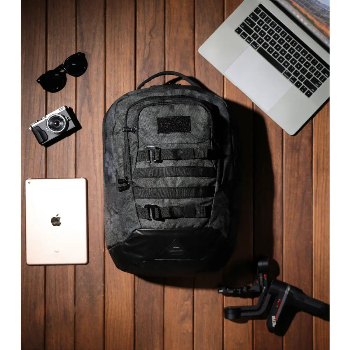 Tosca Combat Laptop Backpack 29L - Grey Camo