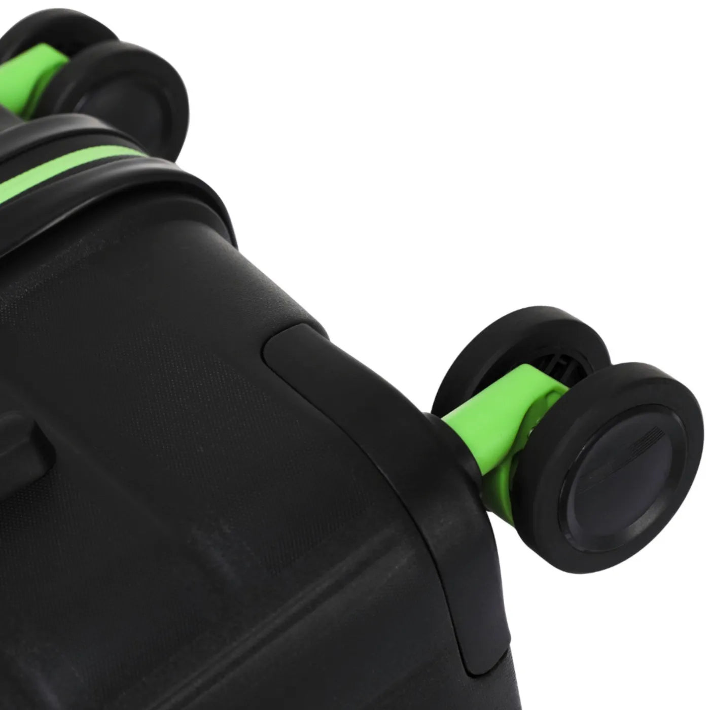 Tosca cruiser black lime hard-shell suitcase with vibrant green stripes easy grip expandable 4-wheel design