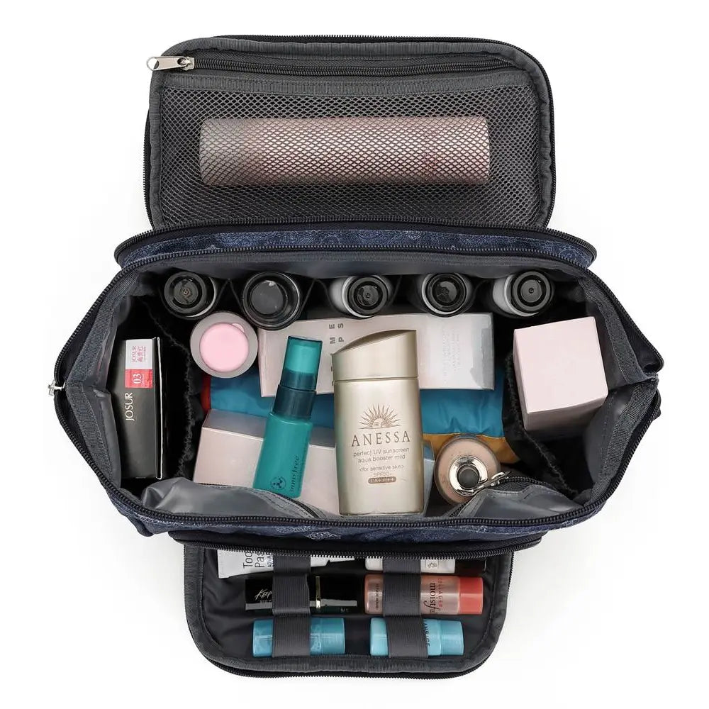 Tosca Deluxe Toiletries Grooming Organiser - Black