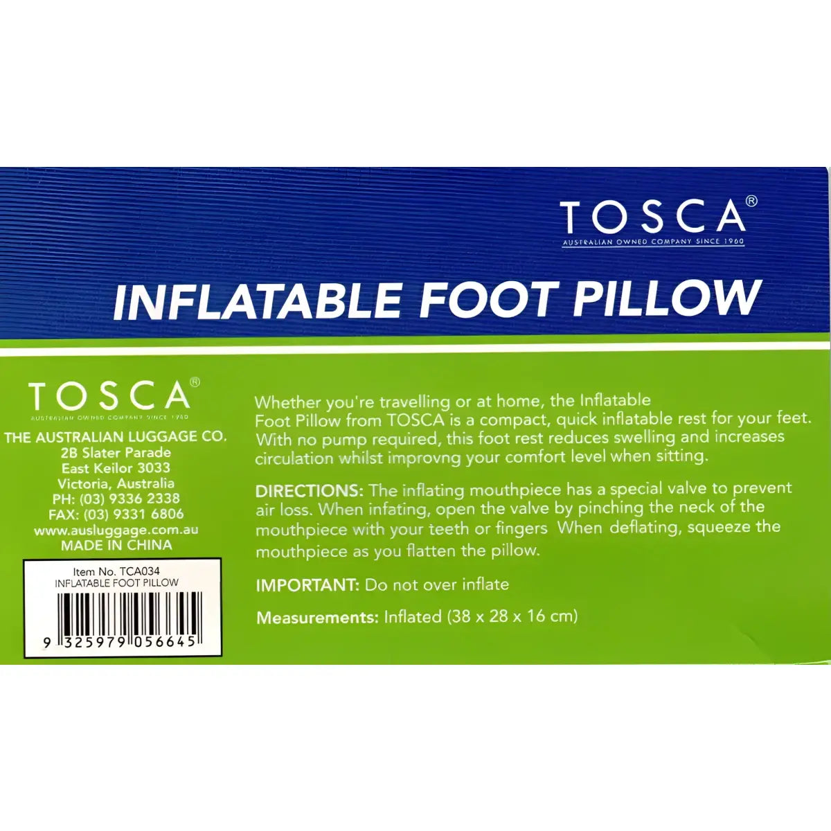 Tosca Inflatable Foot Pillow - Brown