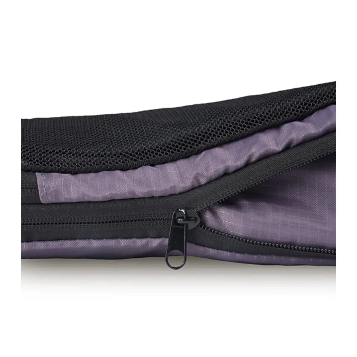 Second zipper compresses the contents of the cube