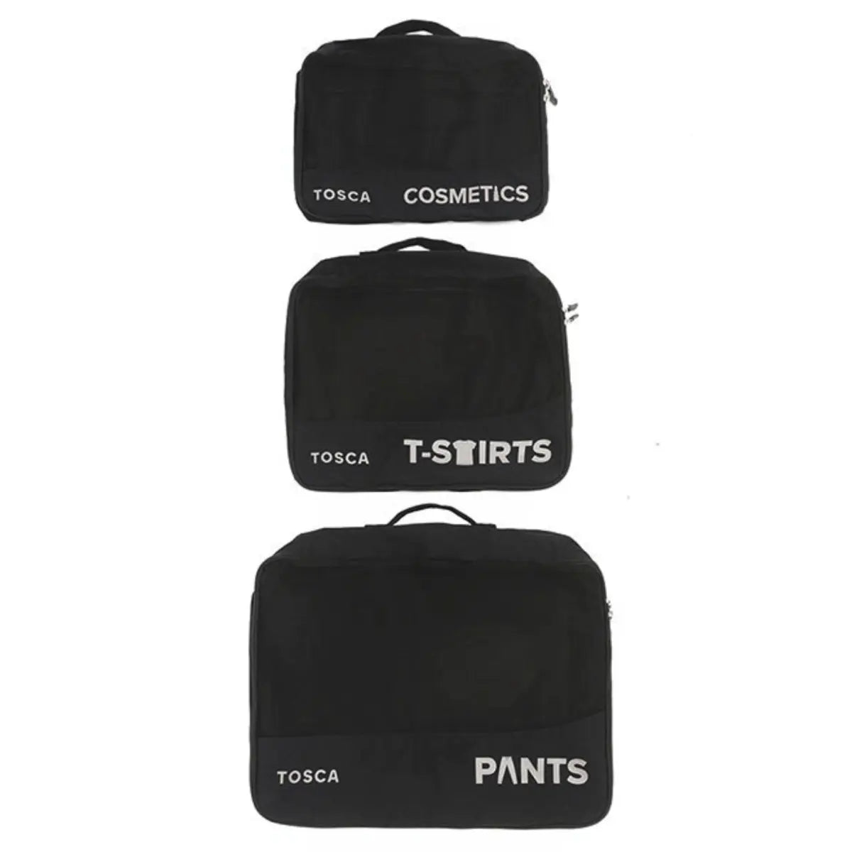 Tosca Packing Organiser (Set Of 6) - Black