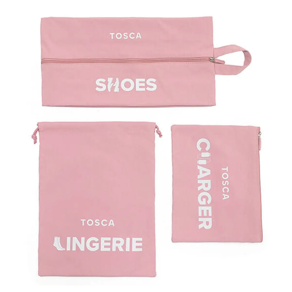 Tosca Packing Organiser (Set Of 6) - Pink